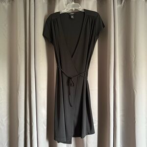 Express Chic Black Wrap Dress